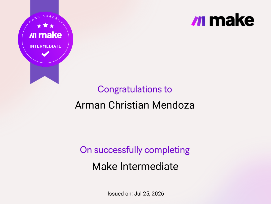 Make.com Make Intermediate Certificate